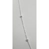 Srebrny łańcuszek pr.925 Kuleczki  50 cm   szerokość0,1- 0,3 cm   waga2,55 g